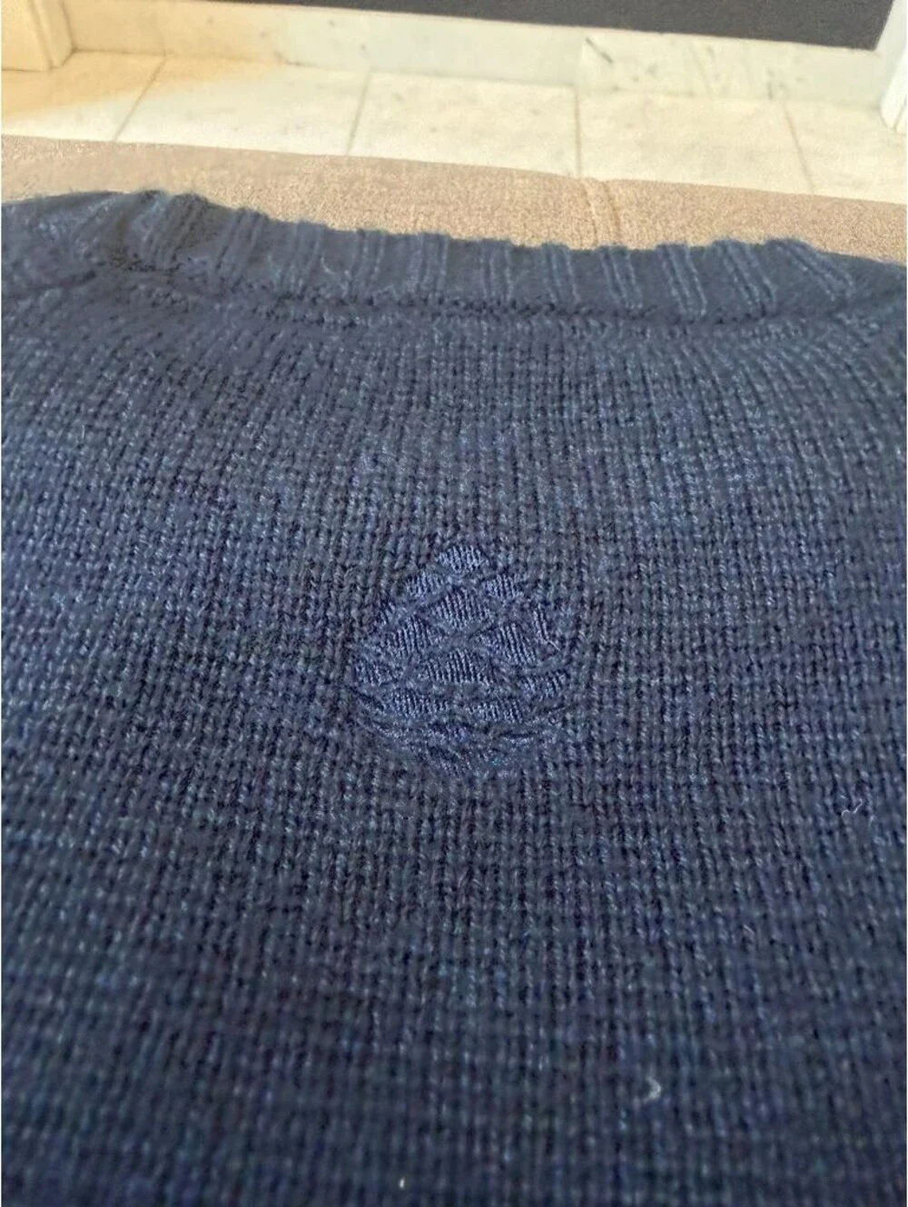 Stio Mens M 100% Merino Wool Sweater Navy Blue Crewneck